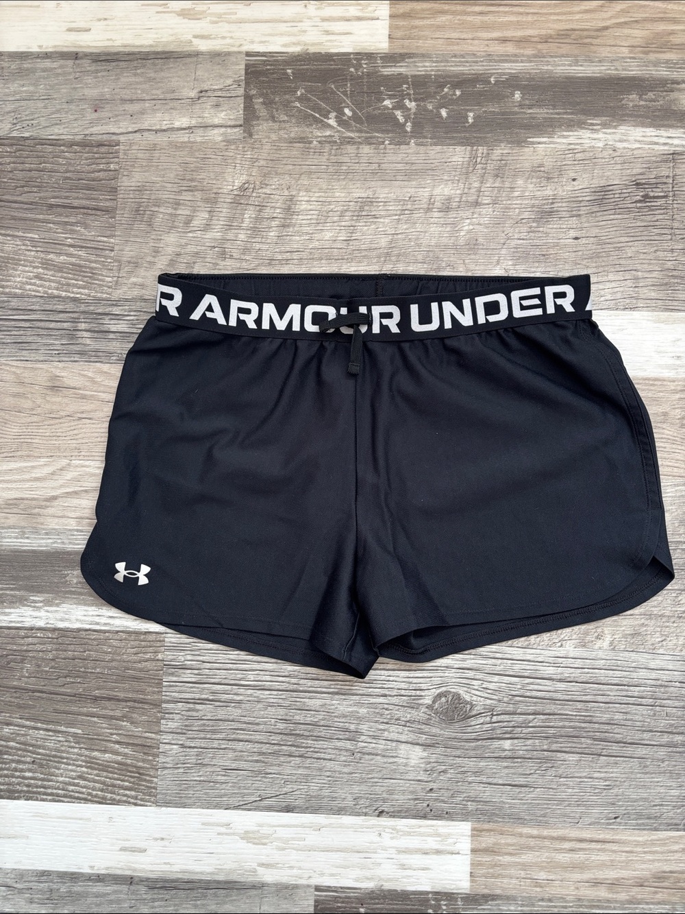 Under Armour Black Youth Athletic Shorts with Branded Waistband